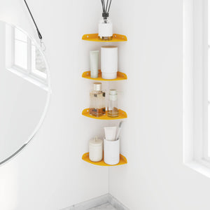 Πλωτό ράφι με ράφι 4 pcs Χαμομηλί κίτρινο 24 x 24 x 2 εκ - Pakobazaar