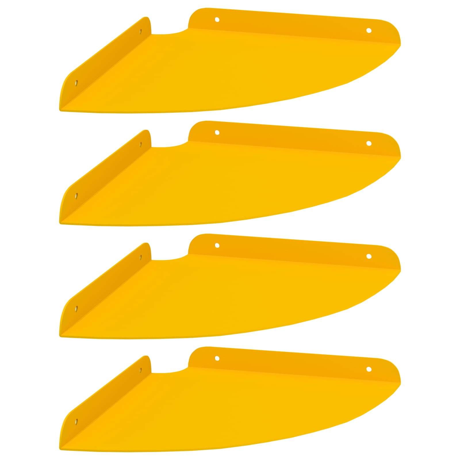 Πλωτό ράφι με ράφι 4 pcs Χαμομηλί κίτρινο 24 x 24 x 2 εκ - Pakobazaar