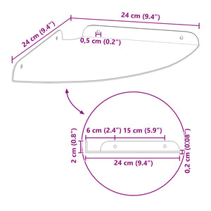 Πλωτό ράφι με ράφι 4 pcs Ελιά Πράσινη 24 x 24 x 2 εκ - Pakobazaar