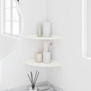 Πλωτό ράφι με ράφι με αποθήκευση 2 pcs Λευκός 24 x 24 x 2 εκ - Pakobazaar