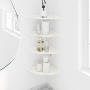 Πλωτό ράφι με ράφι με αποθήκευση 4 pcs Λευκός 24 x 24 x 2 εκ - Pakobazaar