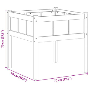 Γλάστρα Κήπου Φύση 70 x 70 x 70 cm Στερεά ξυλεία πεύκου