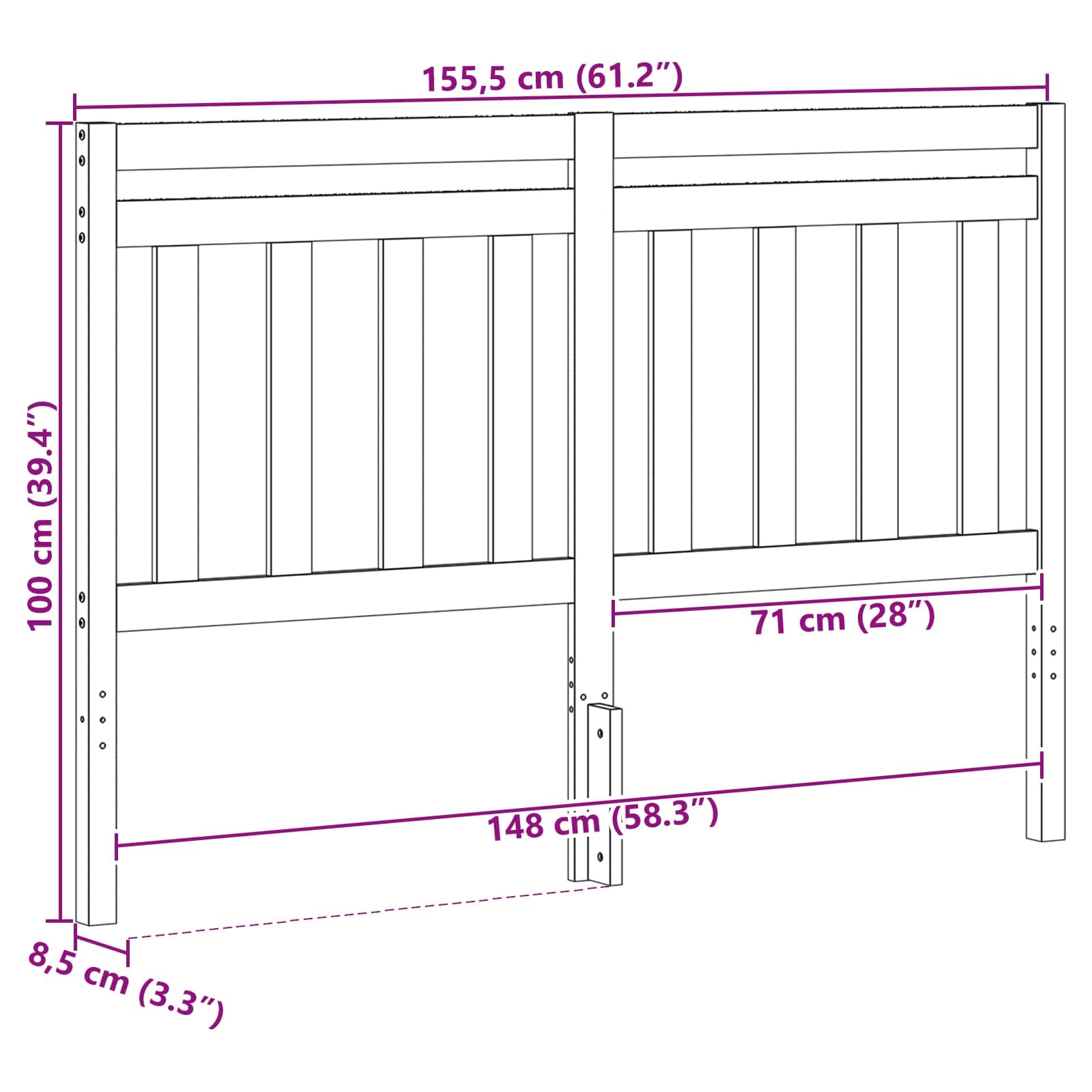Κεφαλάρι με κεφαλάρι Κερωτό καφέ 155,5 x 100 cm