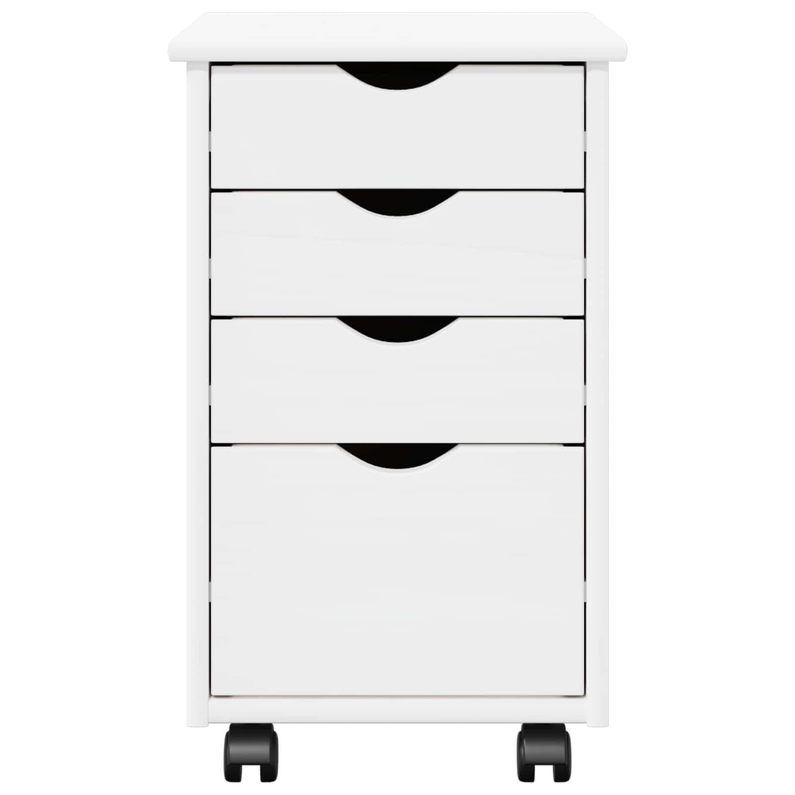 Κινητό Ντουλάπι Λευκό 34 x 39 x 56 εκ Στερεό ξύλο πεύκου - Pakobazaar