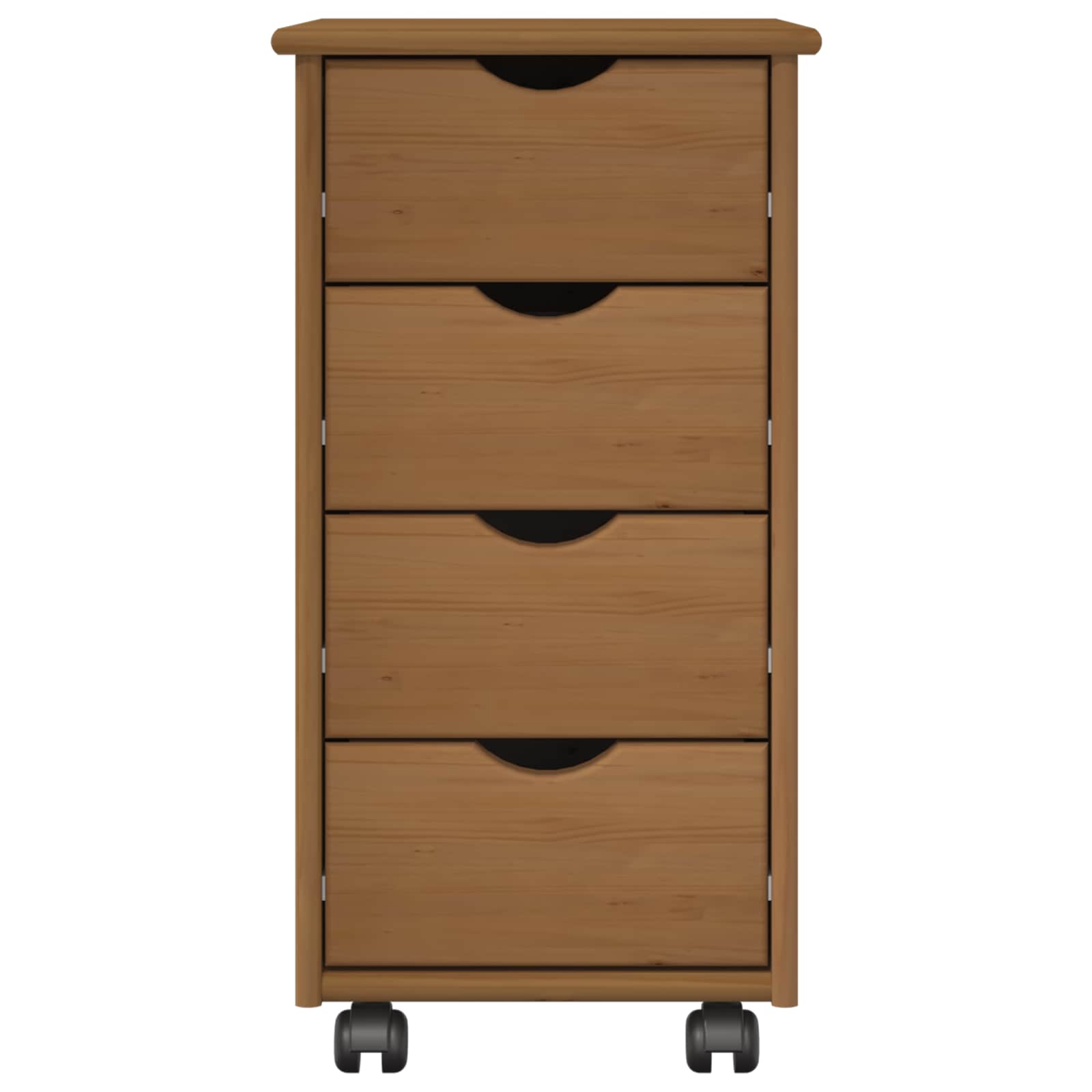 Κινητό Ντουλάπι Μέλι Καφέ 34 x 39 x 65,5 cm Στερεό ξύλο πεύκου - Pakobazaar