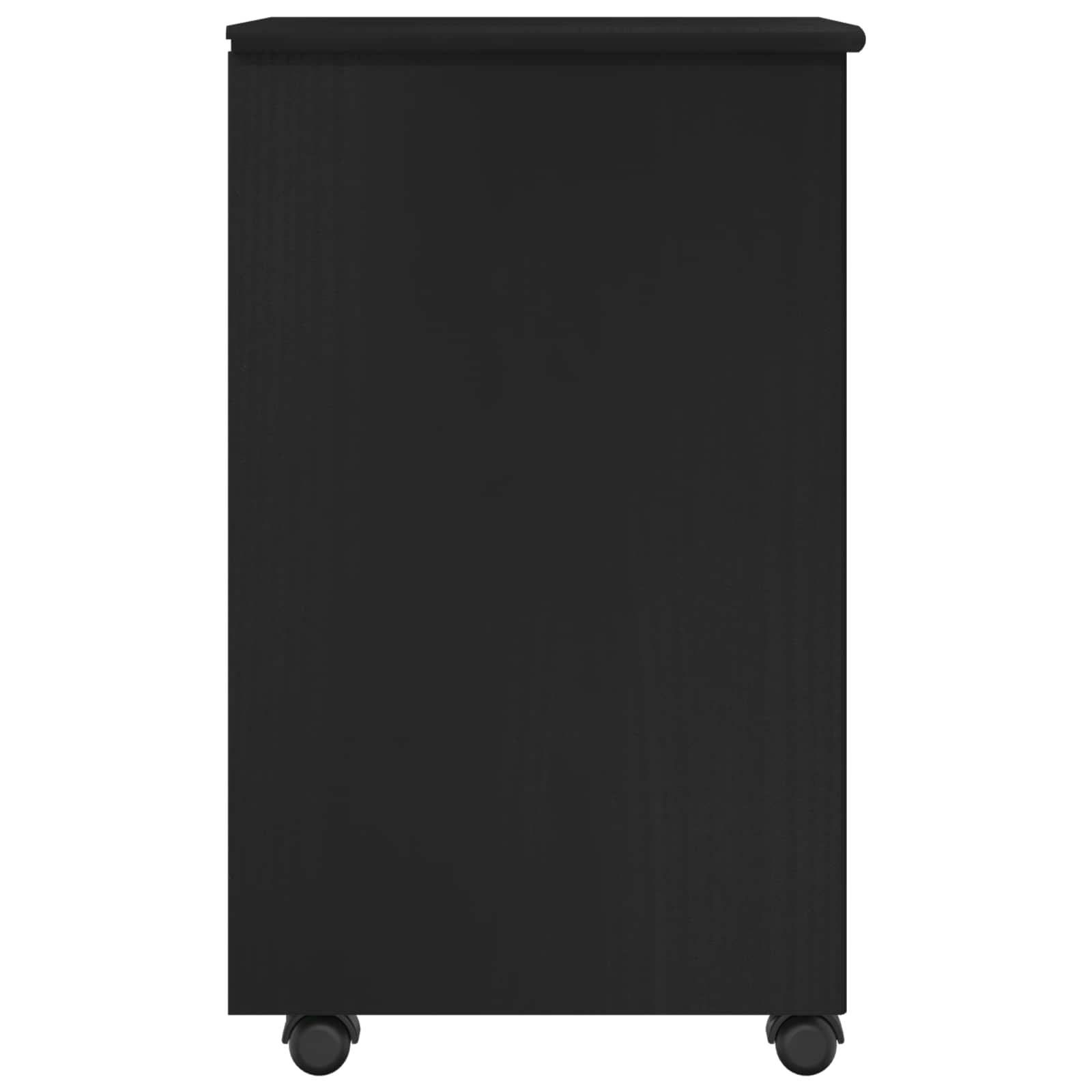 Κινητό Ντουλάπι Μαύρο 34 x 39 x 65,5 cm Στερεό ξύλο πεύκου - Pakobazaar