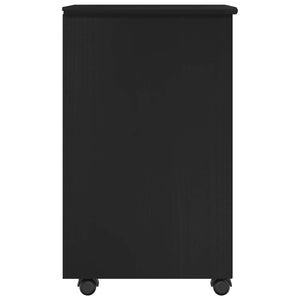 Κινητό Ντουλάπι Μαύρο 34 x 39 x 65,5 cm Στερεό ξύλο πεύκου - Pakobazaar