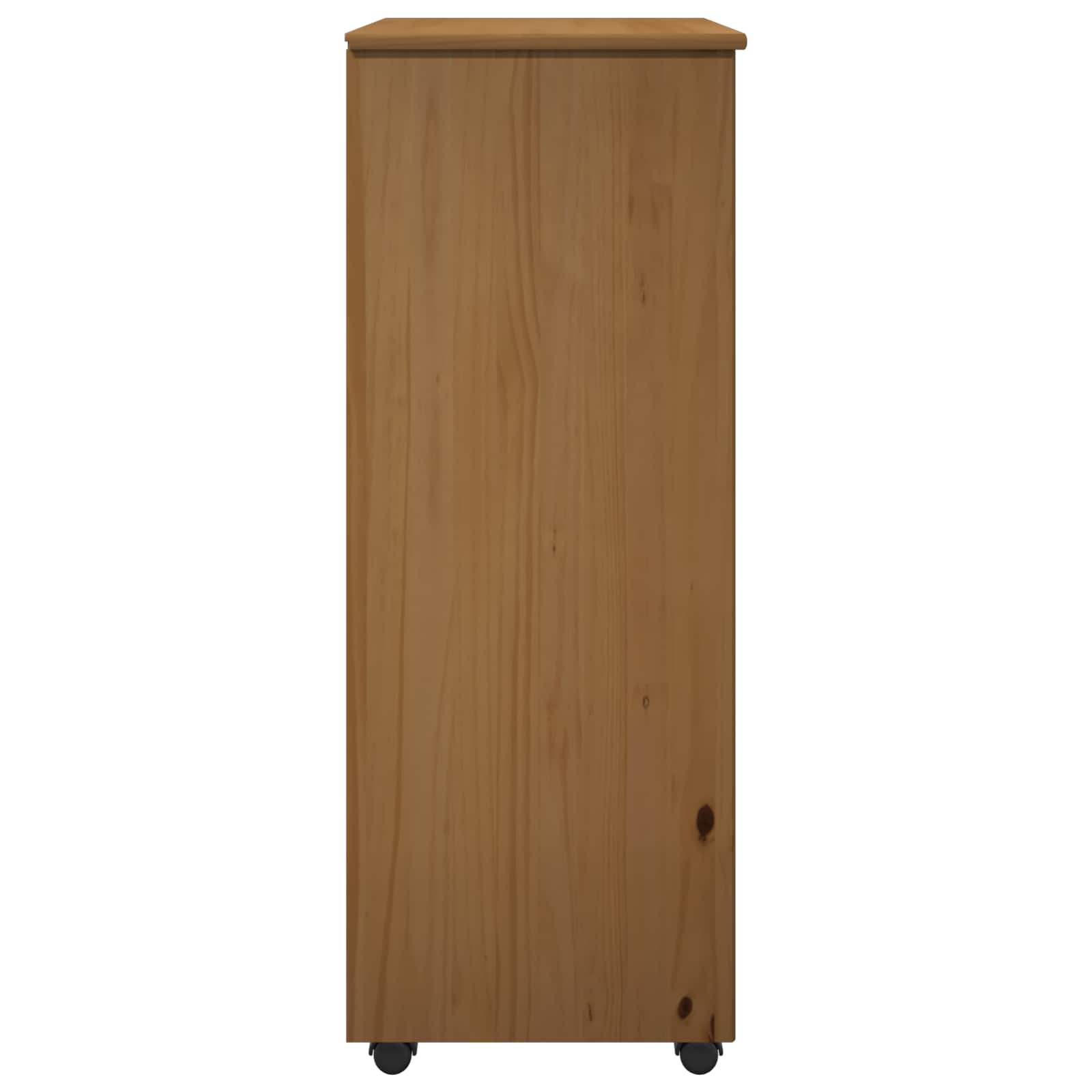 Κινητό Ντουλάπι Μέλι Καφέ 53 x 39 x 103 cm Στερεό ξύλο πεύκου - Pakobazaar