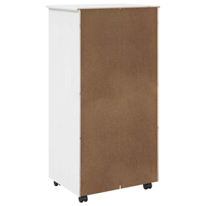 Κινητό Ντουλάπι Λευκό 53 x 39 x 103 cm Στερεό ξύλο πεύκου - Pakobazaar