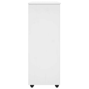 Κινητό Ντουλάπι Λευκό 53 x 39 x 103 cm Στερεό ξύλο πεύκου - Pakobazaar