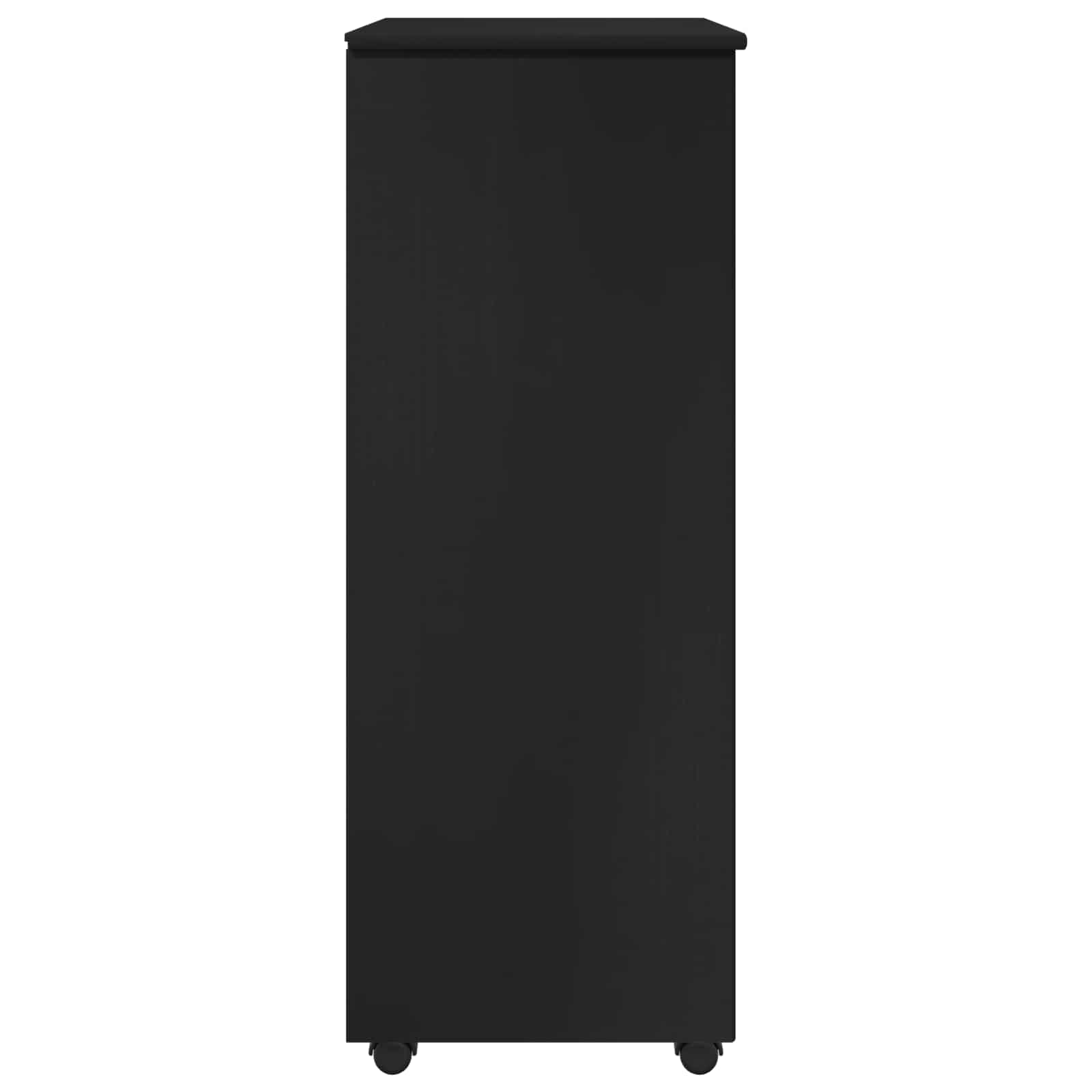 Κινητό Ντουλάπι Μαύρο 53 x 39 x 103 cm Στερεό ξύλο πεύκου - Pakobazaar