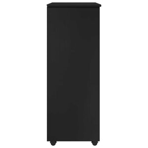 Κινητό Ντουλάπι Μαύρο 53 x 39 x 103 cm Στερεό ξύλο πεύκου - Pakobazaar