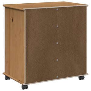 Κινητό Ντουλάπι με τροχούς Μέλι Καφέ 63,5 x 39 x 65,5 εκ - Pakobazaar