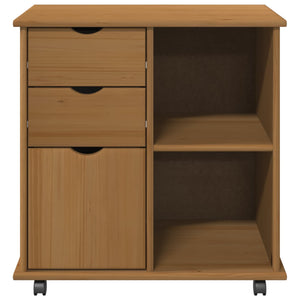 Κινητό Ντουλάπι με τροχούς Μέλι Καφέ 63,5 x 39 x 65,5 εκ. - Pakobazaar