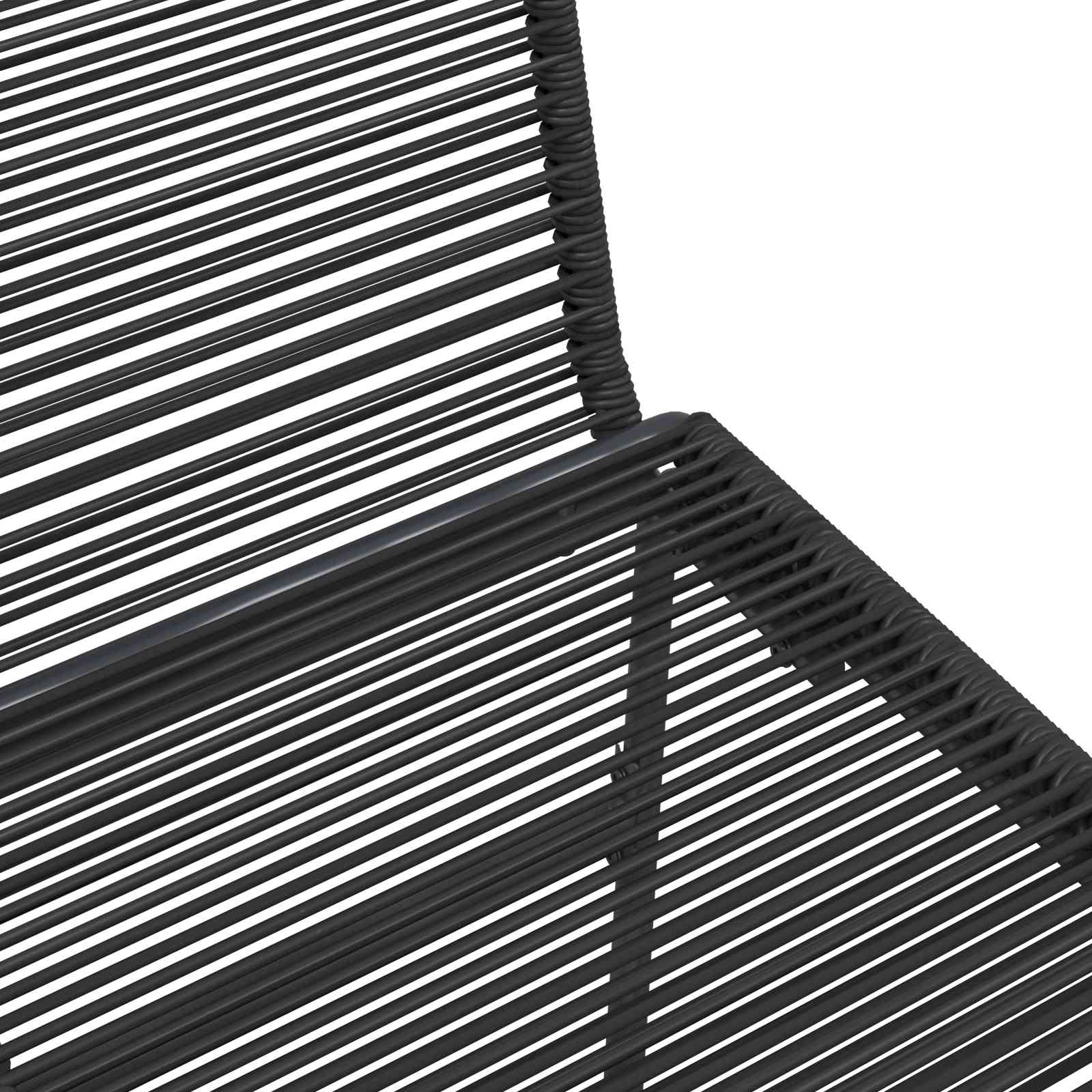Καρέκλες Κήπου 2 pcs Μαύρο 48 x 55 x 89,5 εκ. Ρατάν - Pakobazaar