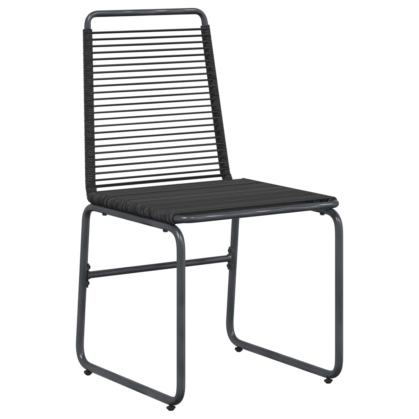 Καρέκλες Κήπου 2 pcs Μαύρο 48 x 55 x 89,5 εκ. Ρατάν - Pakobazaar