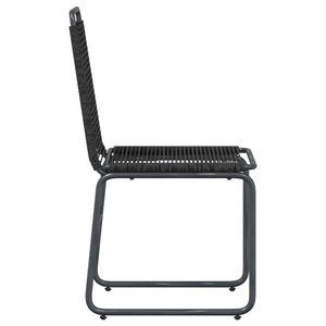 Καρέκλες Κήπου 2 pcs Μαύρο 48 x 55 x 89,5 εκ. Ρατάν - Pakobazaar