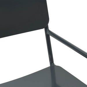 Καρέκλες Κήπου 2 pcs Ανθρακί 51 x 55 x 81 εκ Ατσάλι - Pakobazaar