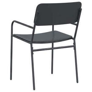 Καρέκλες Κήπου 2 pcs Ανθρακί 51 x 55 x 81 εκ Ατσάλι - Pakobazaar