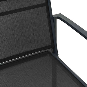 Καρέκλες Κήπου 2 pcs Μαύρο και Ανθρακί 53,5 x 59 x 77 εκ - Pakobazaar