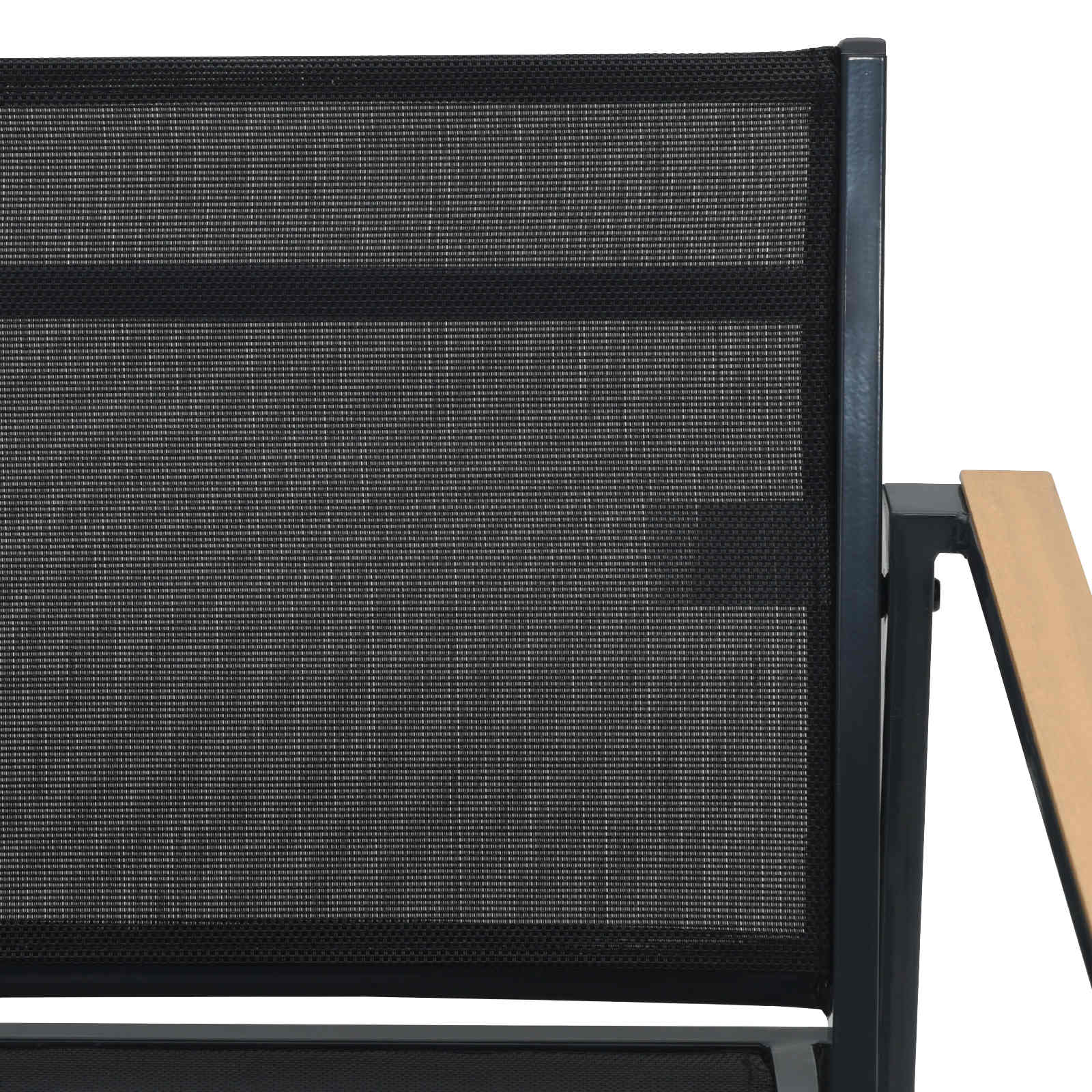 Καρέκλες Κήπου 2 pcs Μαύρο και Ανθρακί 53,5 x 59 x 77 εκ - Pakobazaar