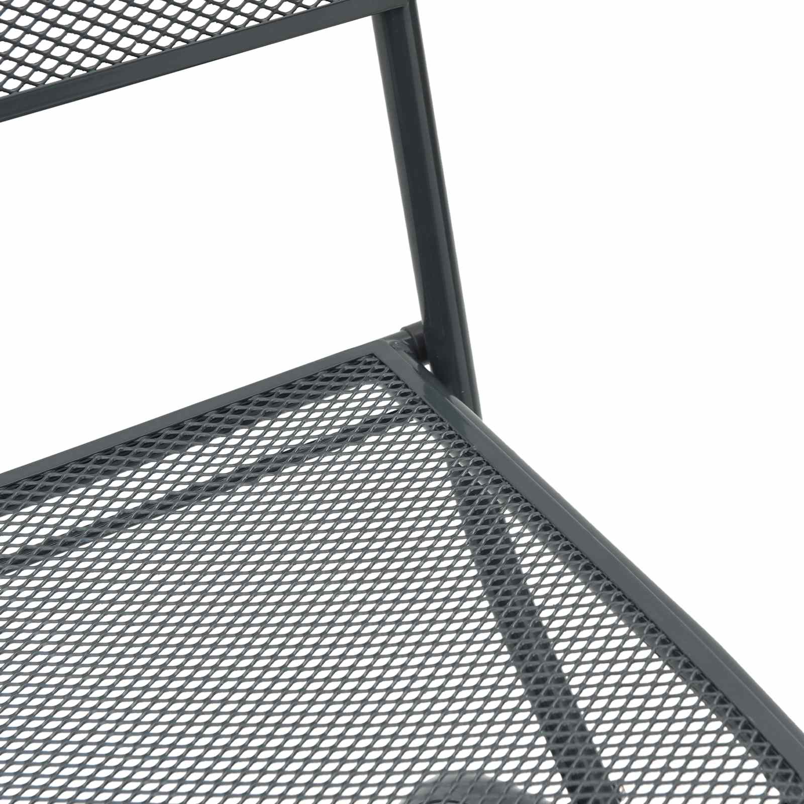 Καρέκλες Κήπου 2 pcs Ανθρακί 52,5 x 46 x 82 εκ Σίδερο - Pakobazaar
