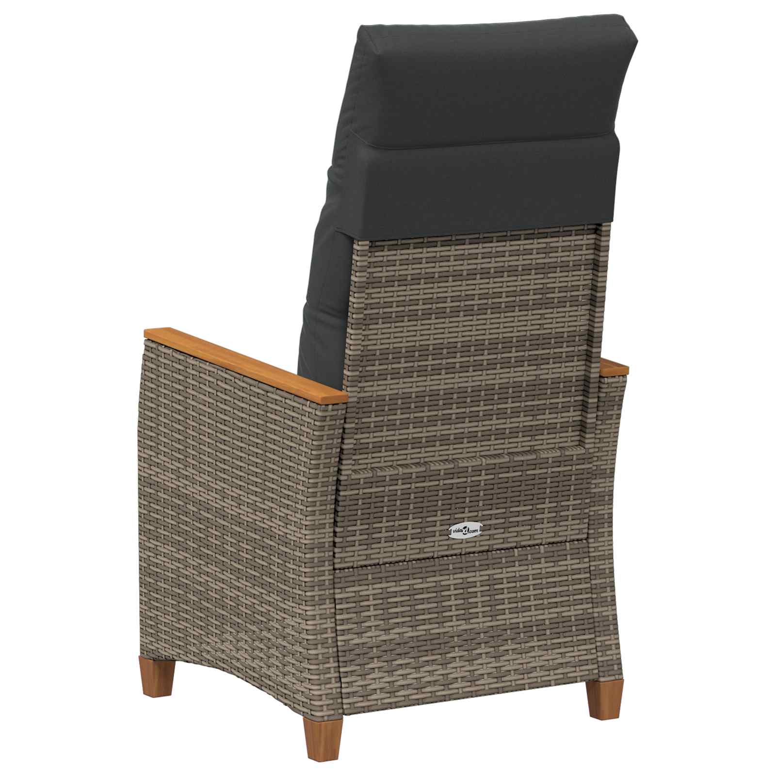 Εξωτερικές Καρέκλες με μαξιλάρι Γκρι και Navy Blue Ρατάν - Pakobazaar