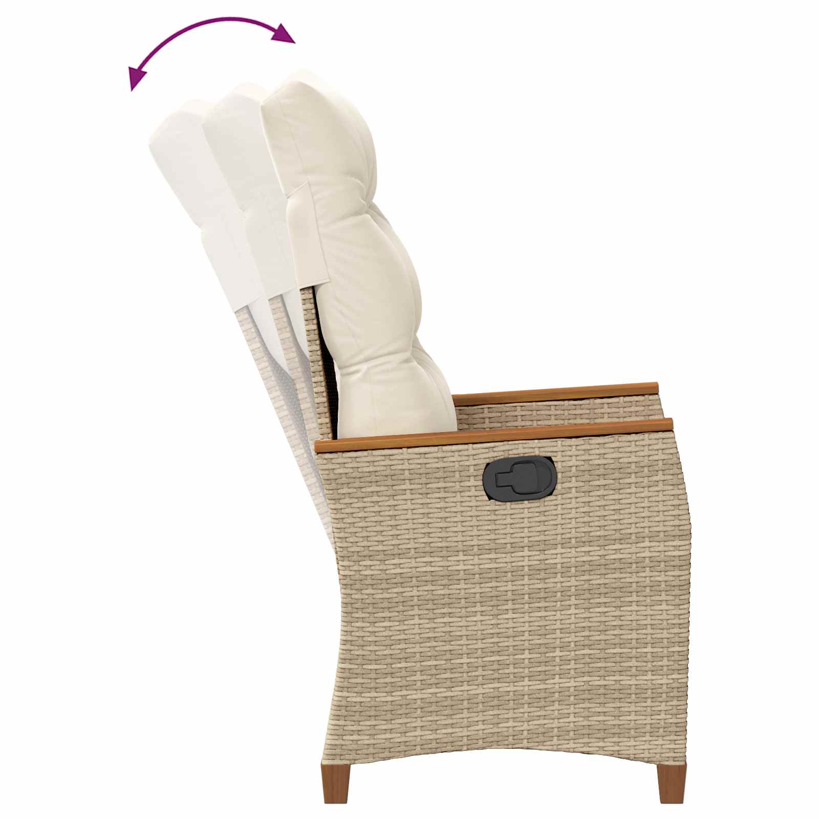 Εξωτερικές Καρέκλες με μαξιλάρι Γκρι και Navy Blue Ρατάν - Pakobazaar