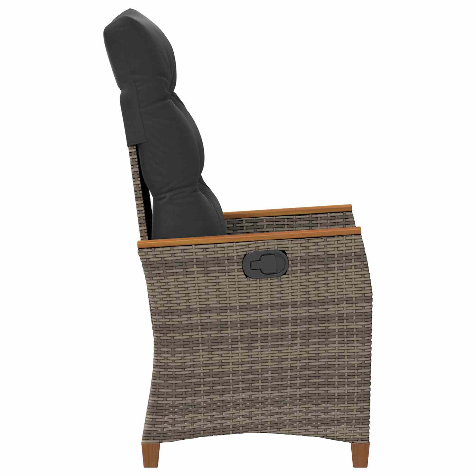 Εξωτερικές Καρέκλες με μαξιλάρι Γκρι και Navy Blue Ρατάν - Pakobazaar