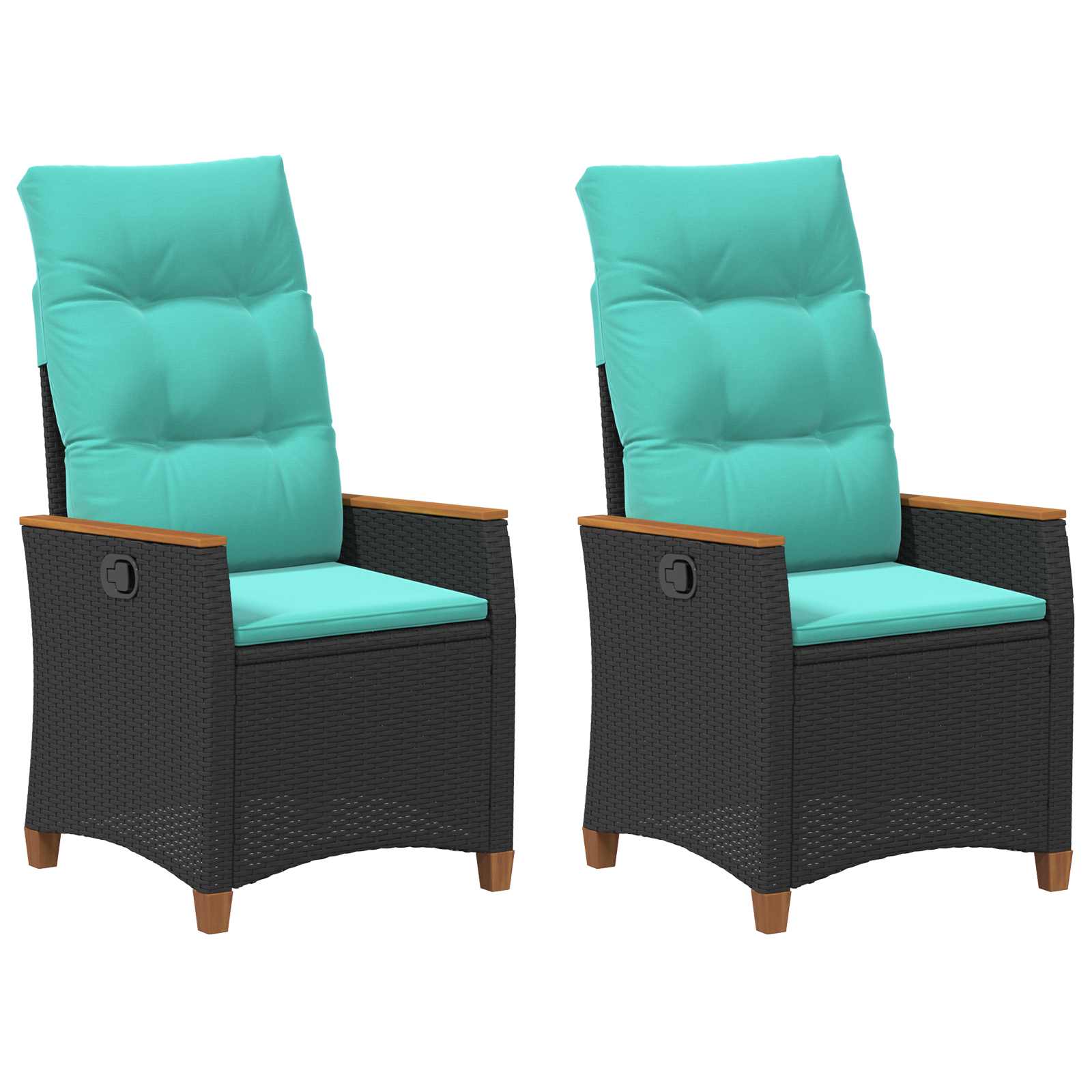 Εξωτερικές Καρέκλες με μαξιλάρι Γκρι και Navy Blue Ρατάν - Pakobazaar