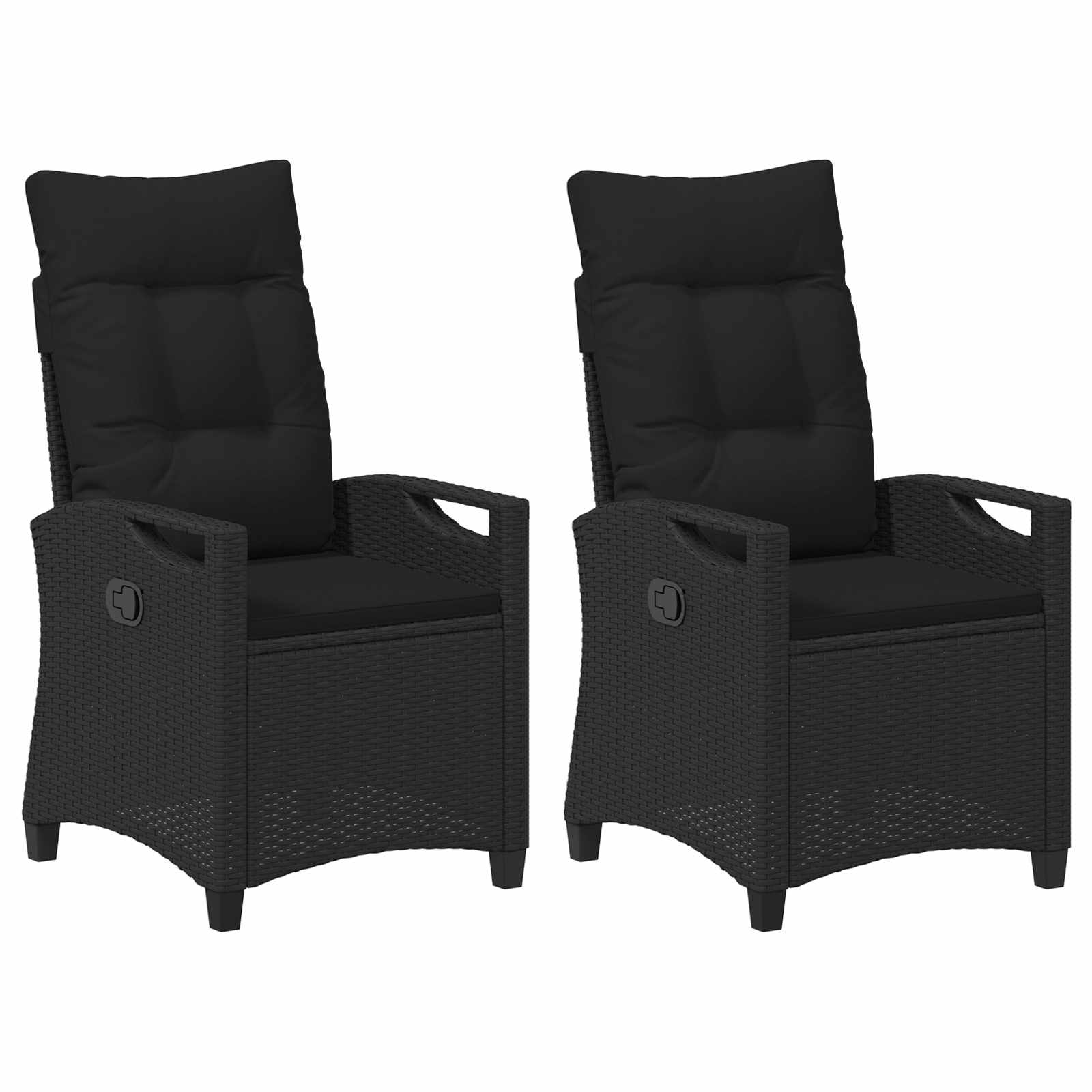 Καρέκλα Κήπου 2 pcs Μαύρο 56 x 64 x 94 εκ. - Pakobazaar