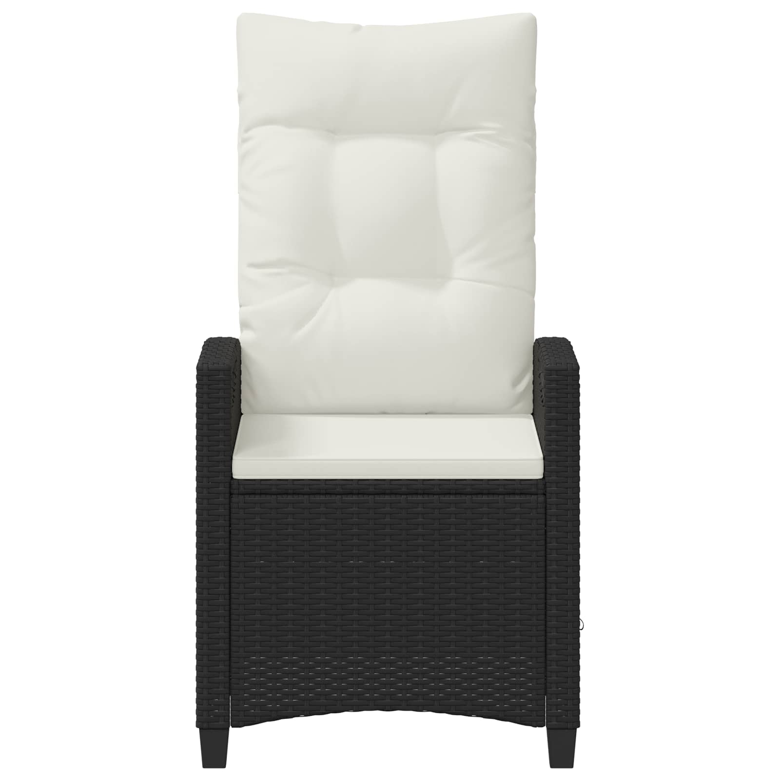 Καρέκλα Κήπου 2 pcs Μαύρο και Κρέμα 56 x 60 x 112 εκ.