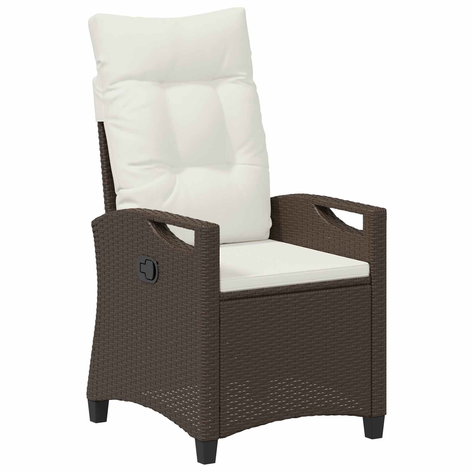 Καρέκλα Κήπου 2 pcs Καφέ και Κρέμα 56 x 60 x 112 εκ.