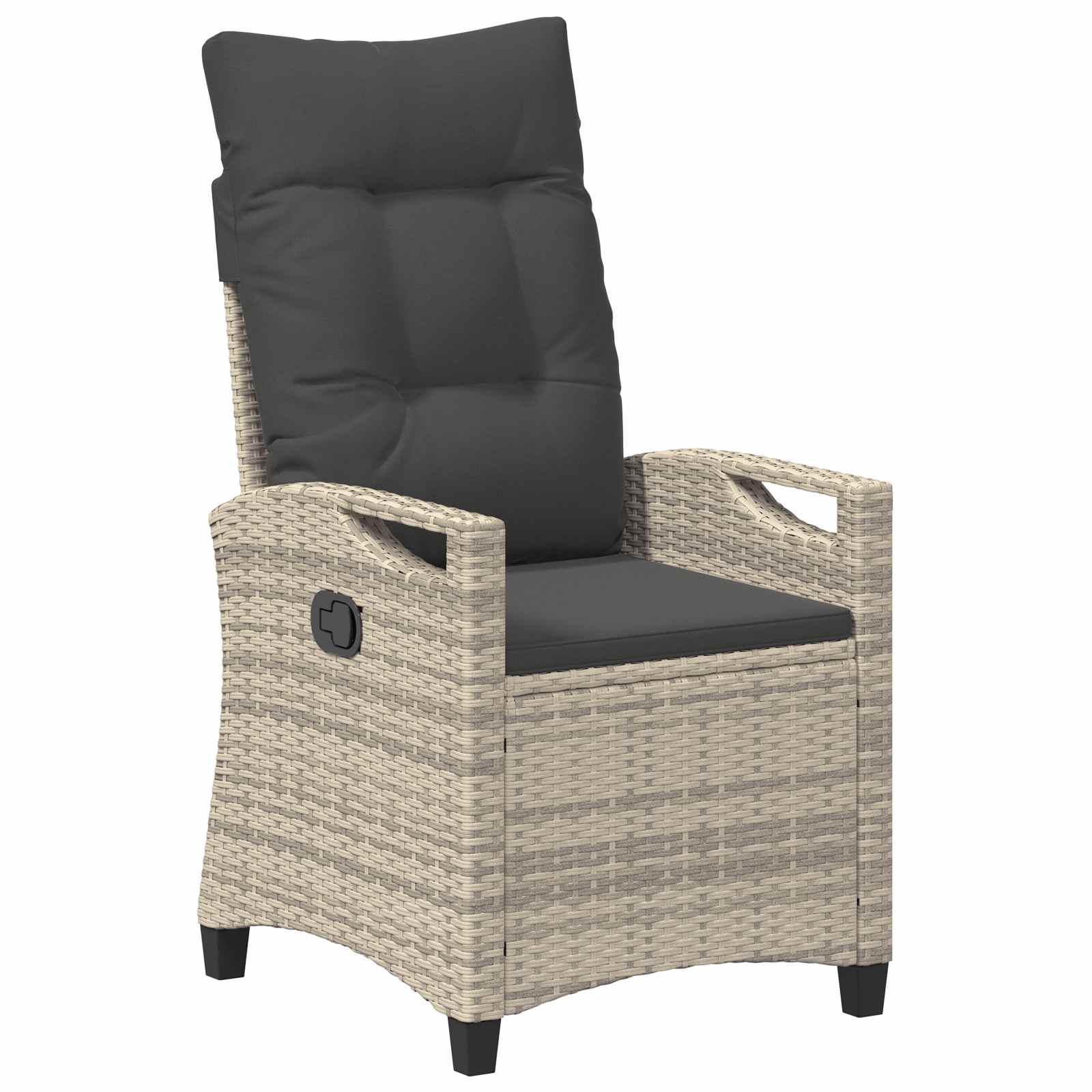 Ανακλινόμενη καρέκλα κήπου Ανοιχτό Γκρι και Σκούρο Γκρι - Pakobazaar