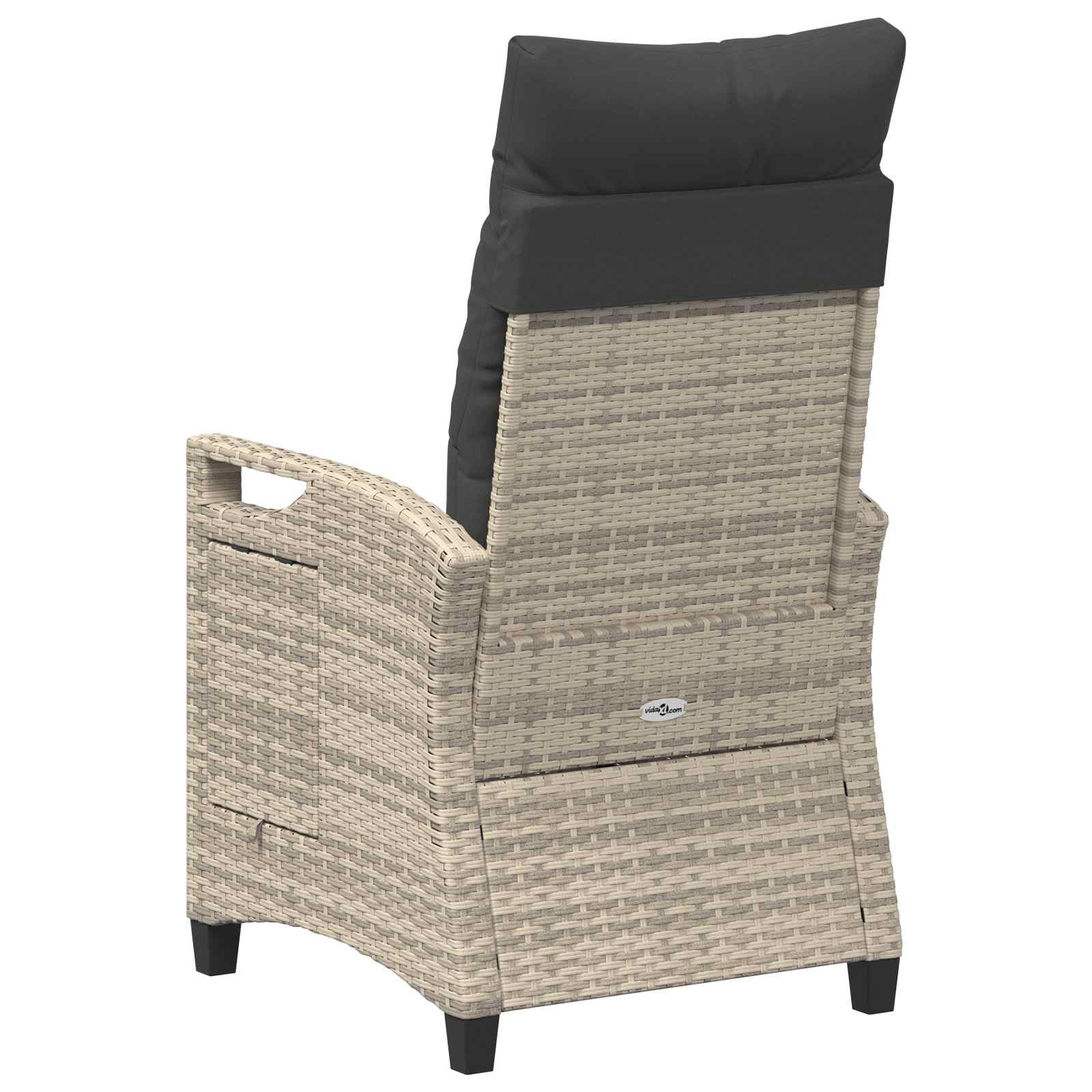 Ανακλινόμενη καρέκλα κήπου Ανοιχτό Γκρι και Σκούρο Γκρι - Pakobazaar