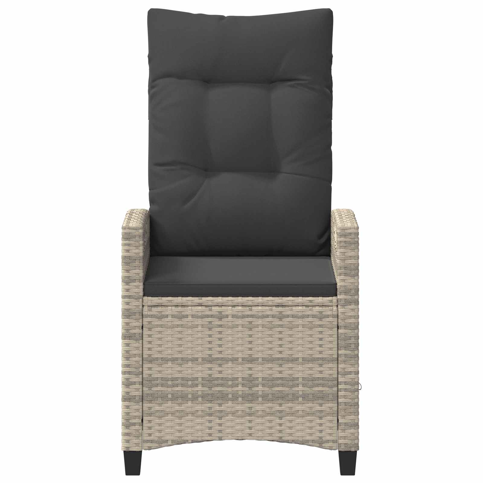 Ανακλινόμενη καρέκλα κήπου Ανοιχτό Γκρι και Σκούρο Γκρι - Pakobazaar