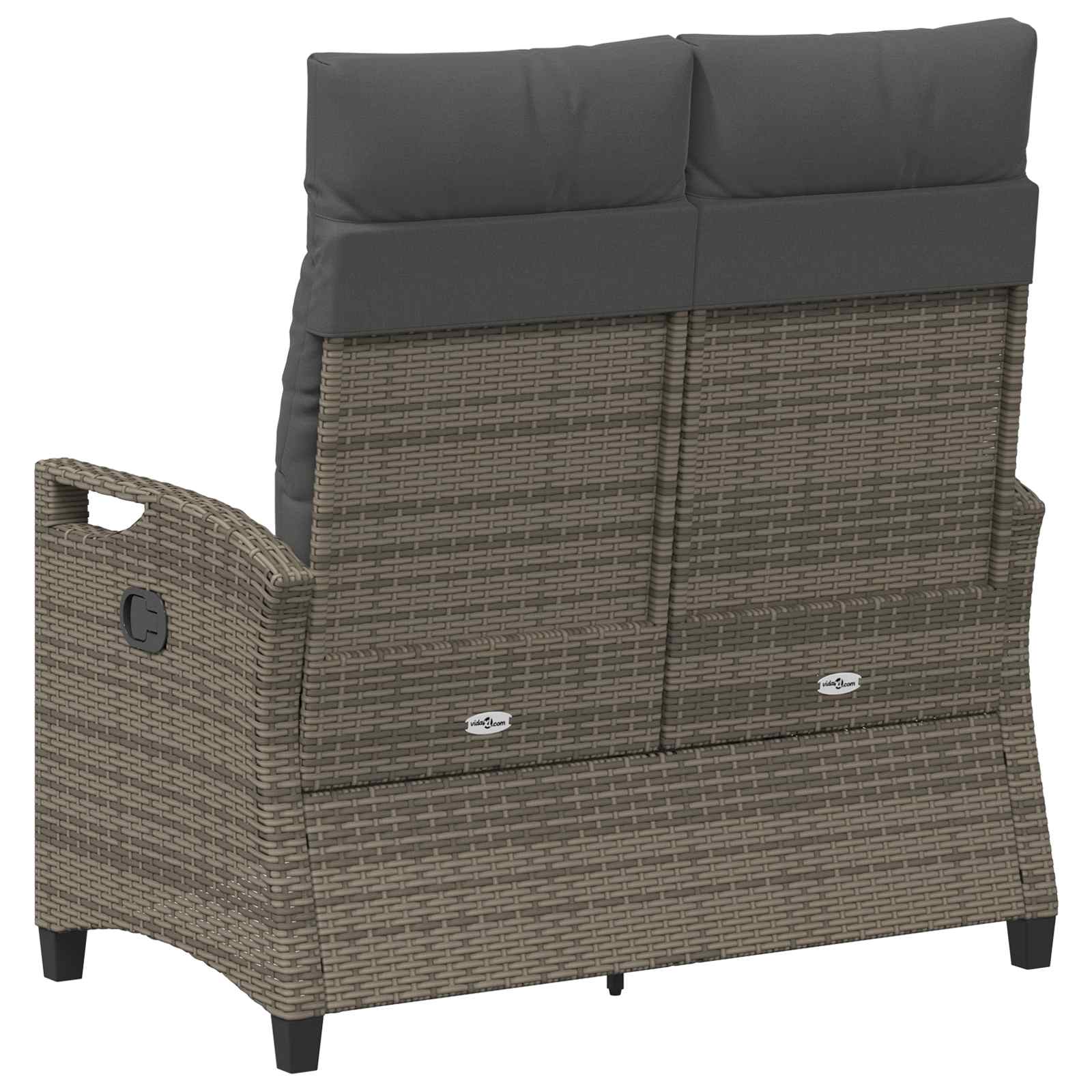 Παγκάκι κήπου Γκρι και Σκούρο Γκρι 105 x 60 x 112 εκ