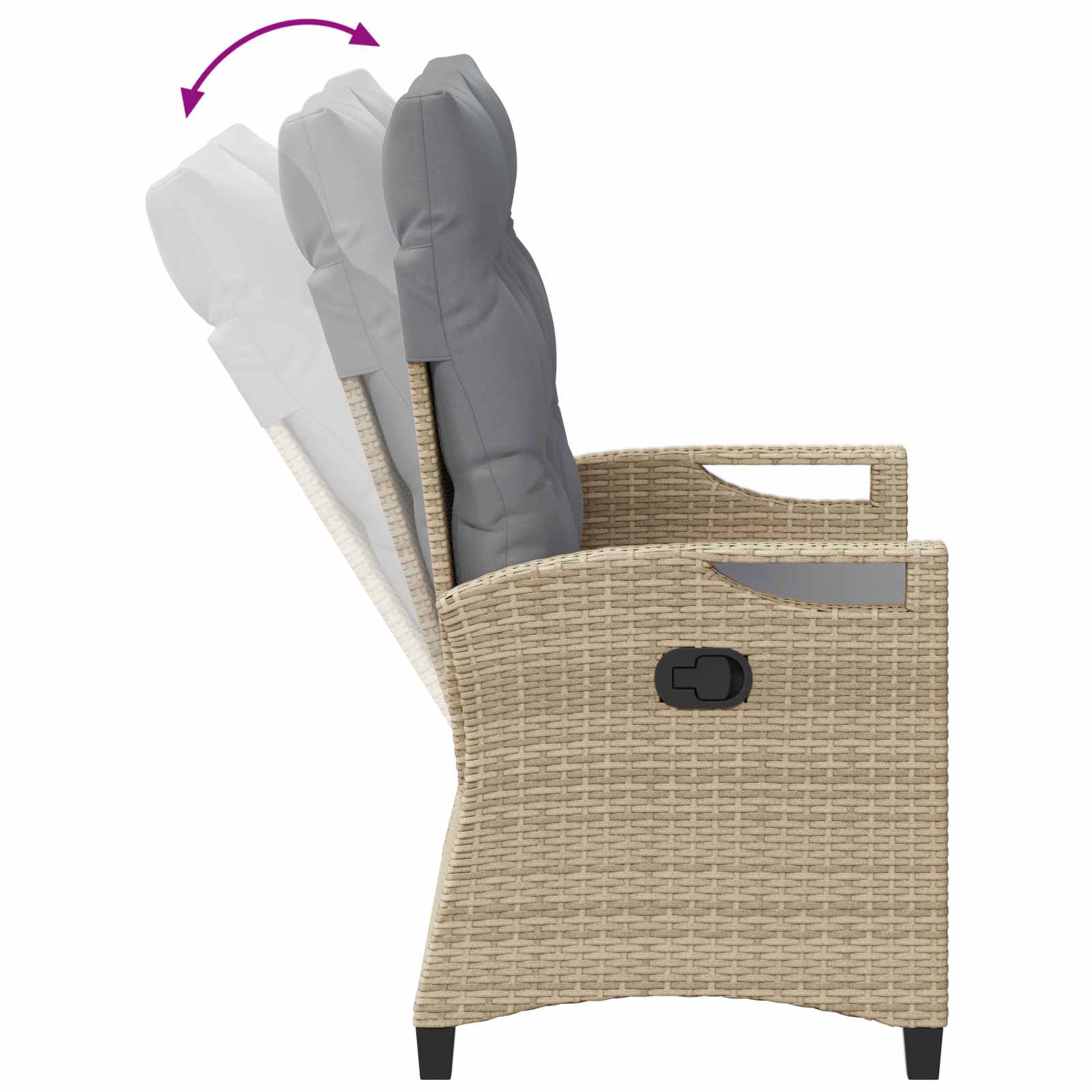 Παγκάκι κήπου Μπέζ και Ανοιχτό Γκρι 105 x 60 x 112 εκ