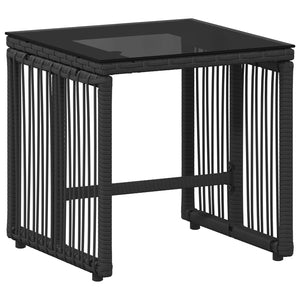 Σετ Εξωτερικών Επίπλων με μαξιλάρι 11 pcs Μαύρο και Τυρκουάζ - Pakobazaar