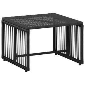 Σετ Εξωτερικών Επίπλων με μαξιλάρι 11 pcs Μαύρο και Τυρκουάζ - Pakobazaar