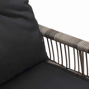 Εξωτερικός πάγκος 4 pcs Γκρι και Σκούρο Γκρι συνθετικό ρατάν - Pakobazaar
