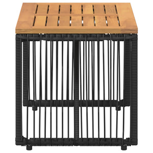 Εξωτερικό Τραπέζι Μαύρο και Καφέ 80 x 40 x 40 cm - Pakobazaar