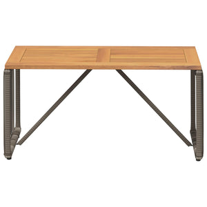 Εξωτερικό Τραπέζι Γκρι και Καφέ 80 x 40 x 40 cm συνθετικό ρατάν - Pakobazaar