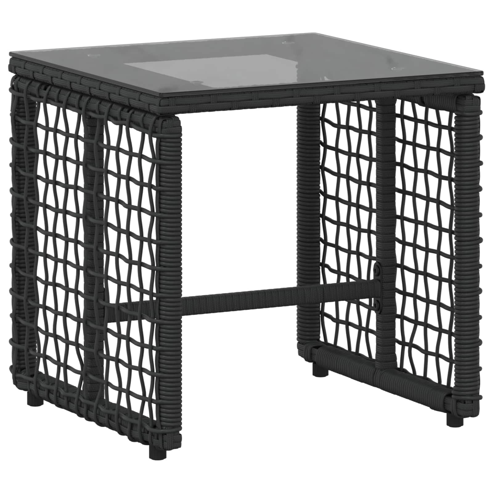 Σετ Εξωτερικών Επίπλων με μαξιλάρι 5 pcs Μαύρο και Λευκό - Pakobazaar