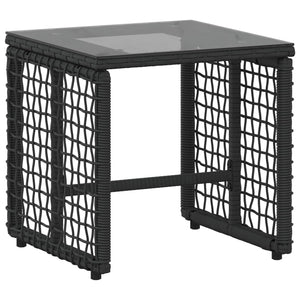 Σετ Εξωτερικών Επίπλων με μαξιλάρι 5 pcs Μαύρο και Λευκό - Pakobazaar