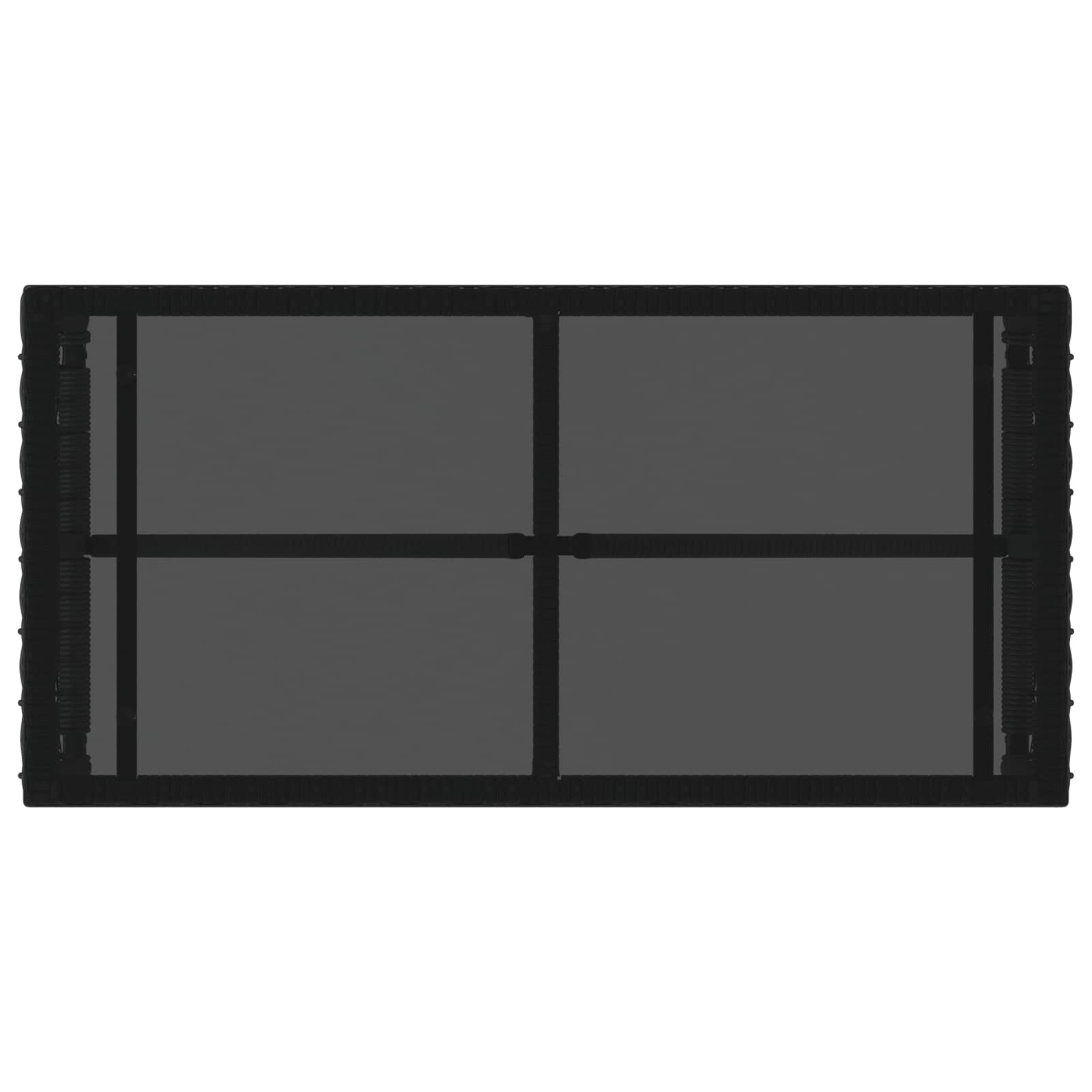 Εξωτερικό Τραπέζι Μαύρο 80 x 40 x 40 cm PE Rattan και Γυαλί - Pakobazaar