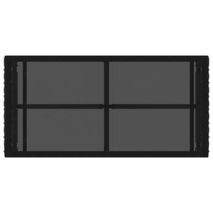 Εξωτερικό Τραπέζι Μαύρο 80 x 40 x 40 cm PE Rattan και Γυαλί - Pakobazaar