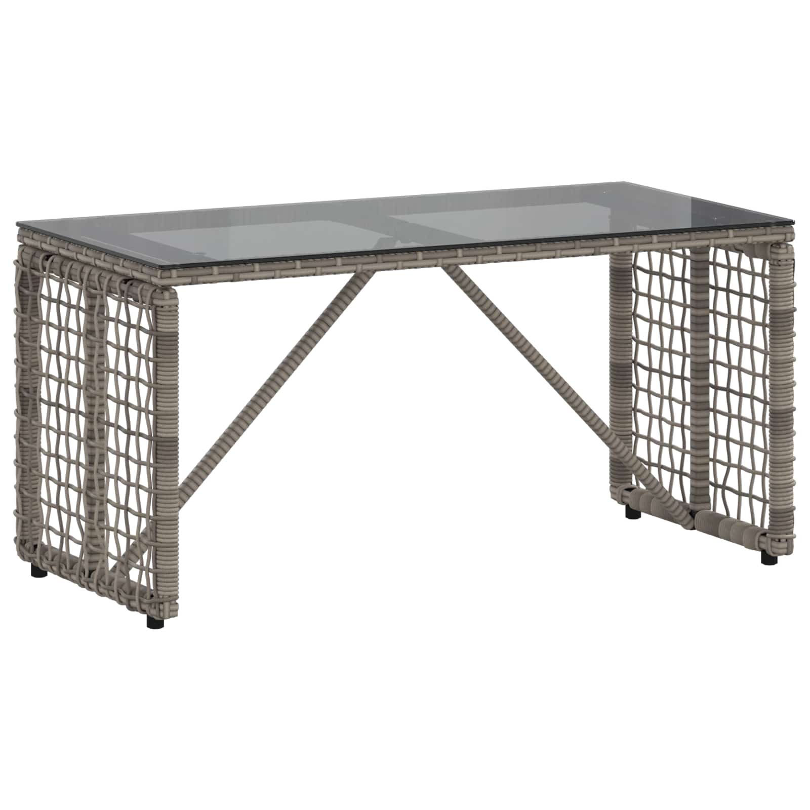 Εξωτερικό Τραπέζι Γκρι και Μαύρο 80 x 40 x 40 cm - Pakobazaar