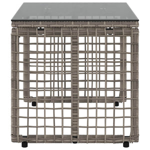Εξωτερικό Τραπέζι Γκρι και Μαύρο 80 x 40 x 40 cm - Pakobazaar