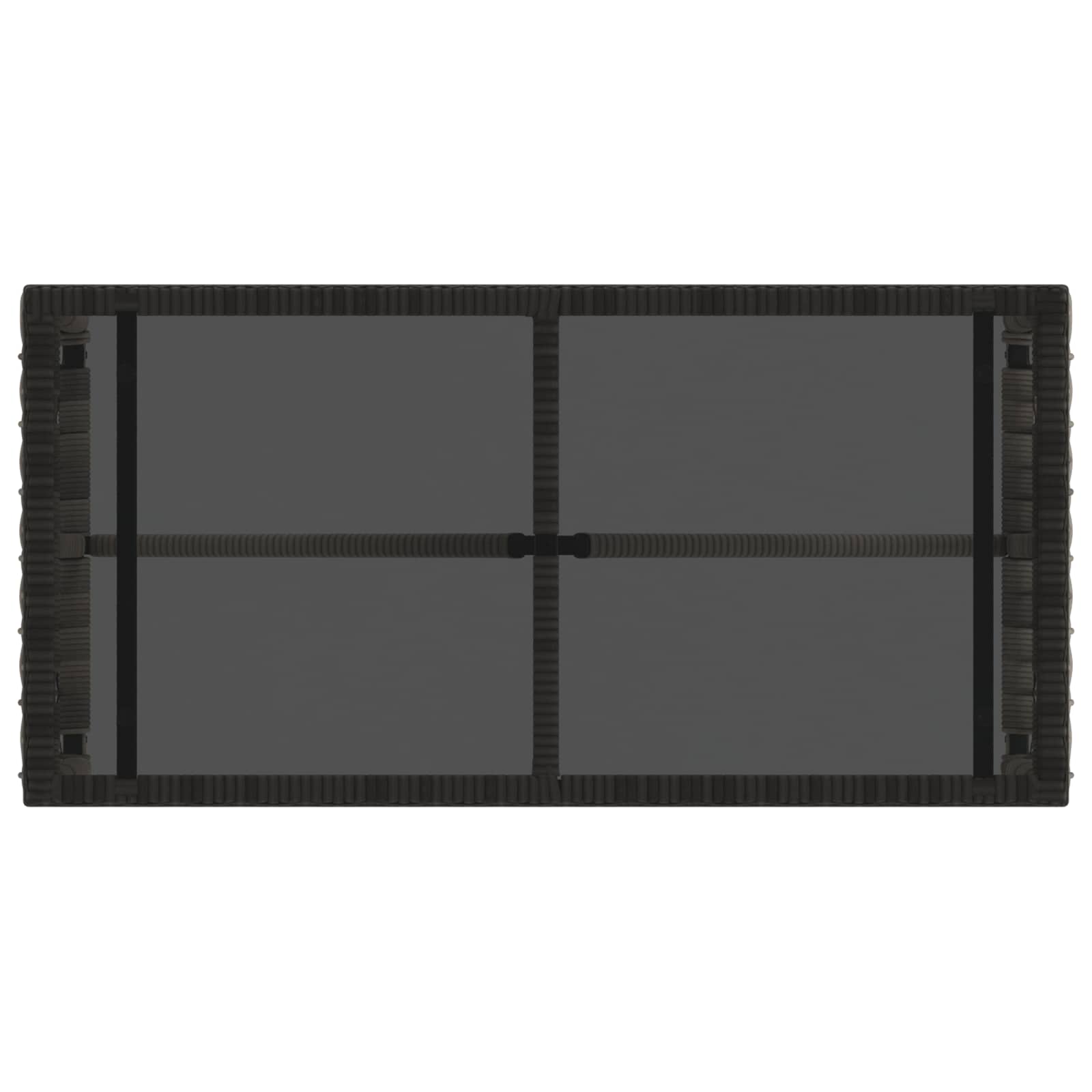 Εξωτερικό Τραπέζι Γκρι και Μαύρο 80 x 40 x 40 cm - Pakobazaar